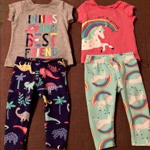 Adorable baby legging and tee shirt set
